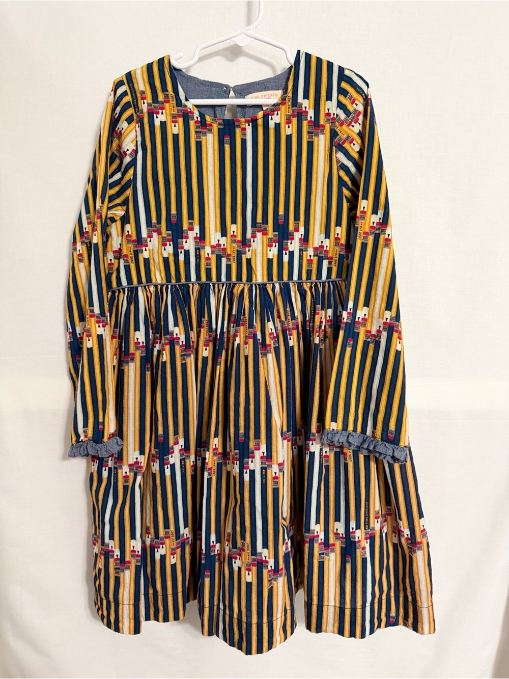 Pink chicken pencil dress 8 year